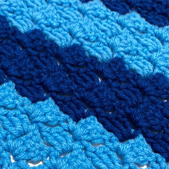 Vintage Handmade Crochet Throw Blanket - Picture 7 of 11